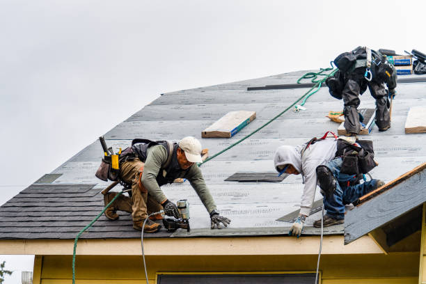 Professional Gutter Installation technician working in Centralia, MO